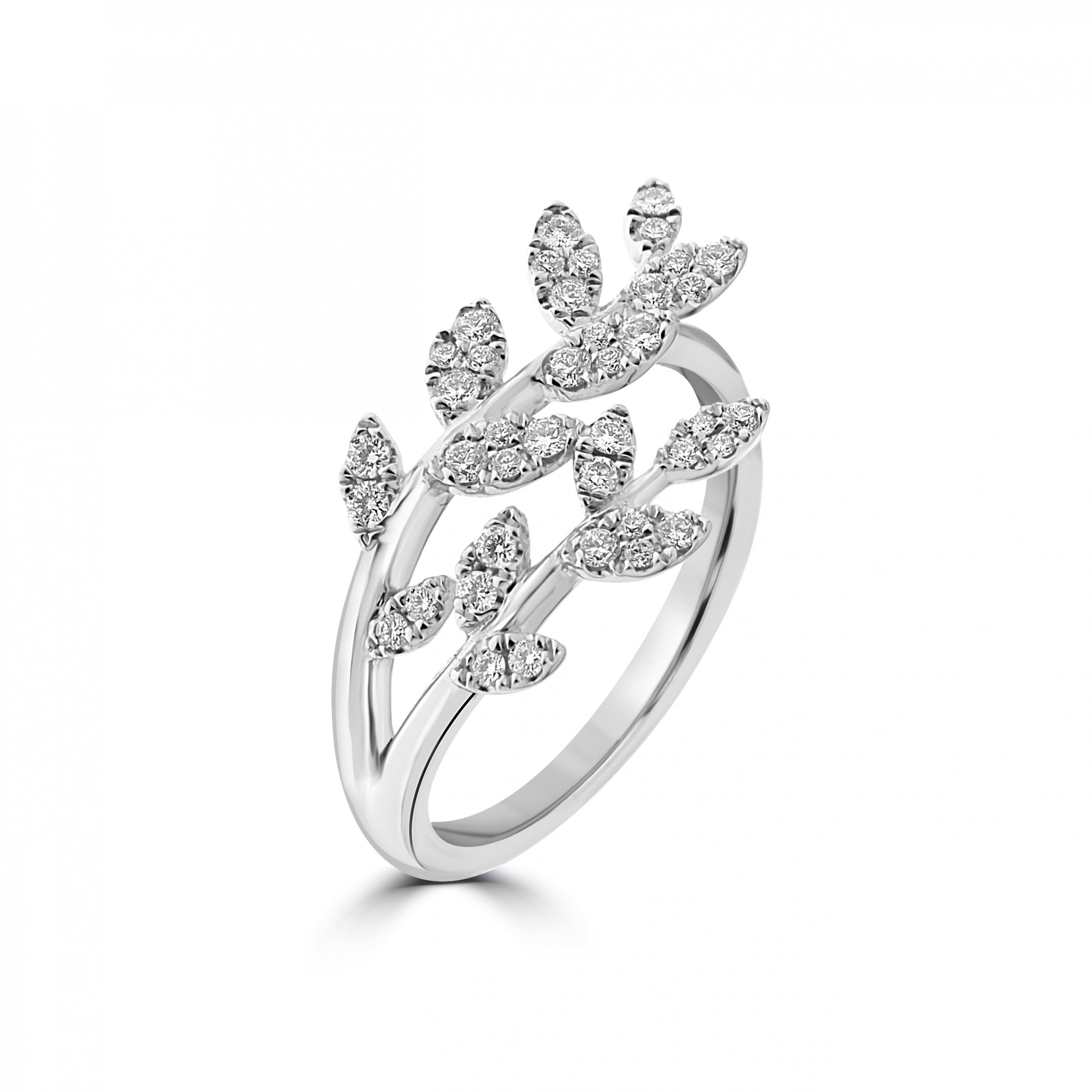 Diamond Olive Branch Ring