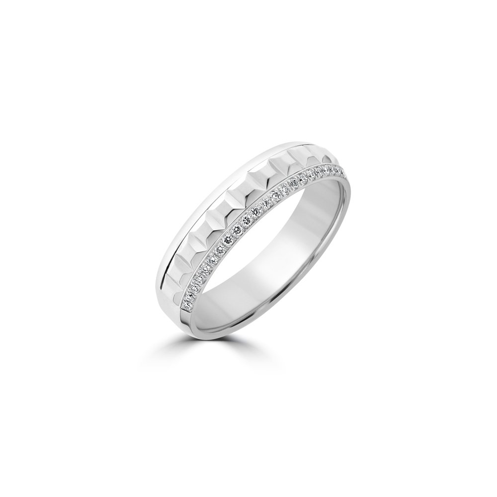 Diamond Square Faceted Ring