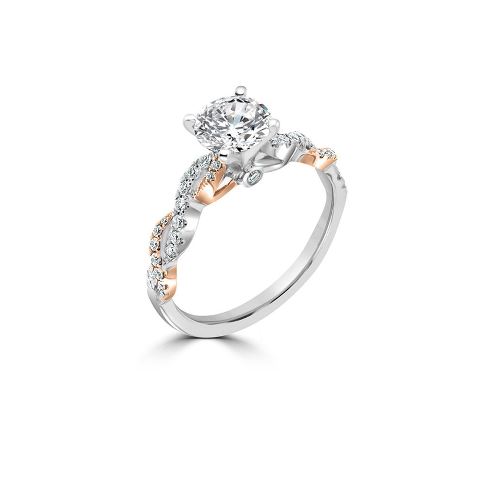 Diamond Twist Band Engagement Ring