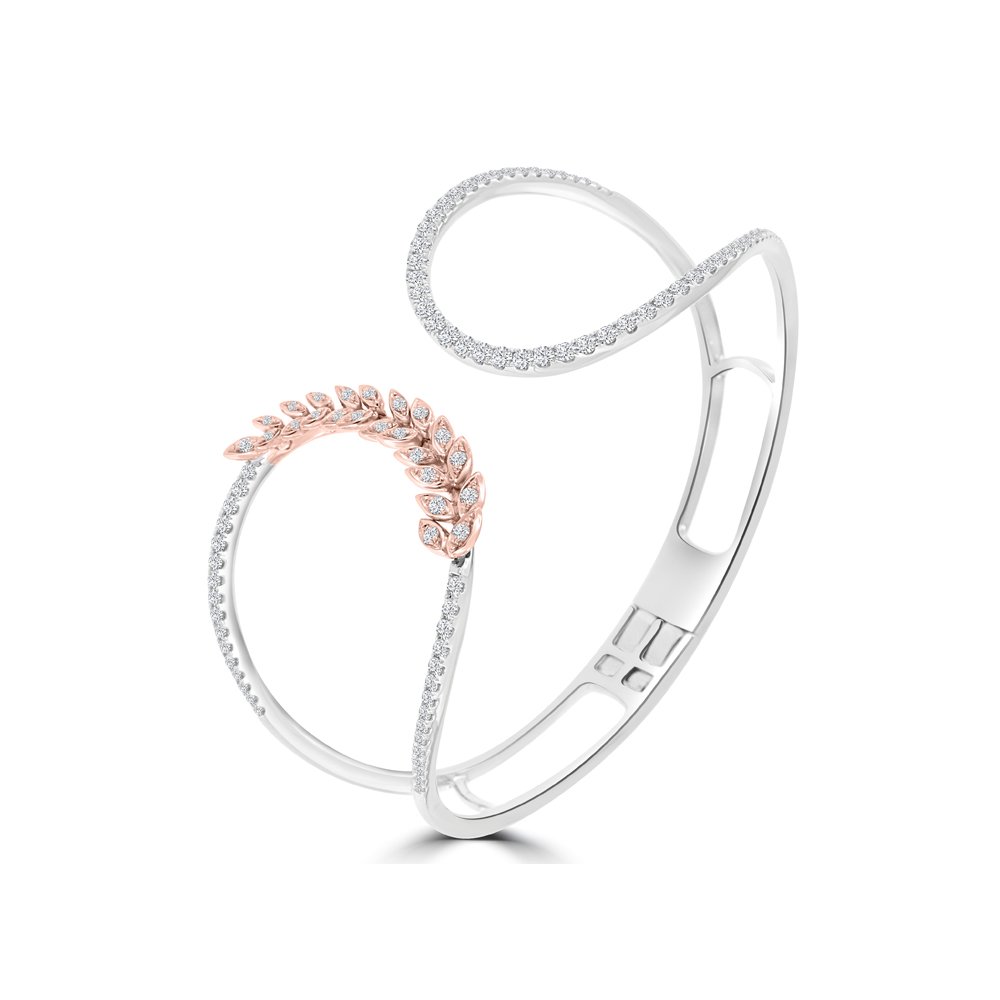 Diamond Vine Fancy Cuff Bangle
