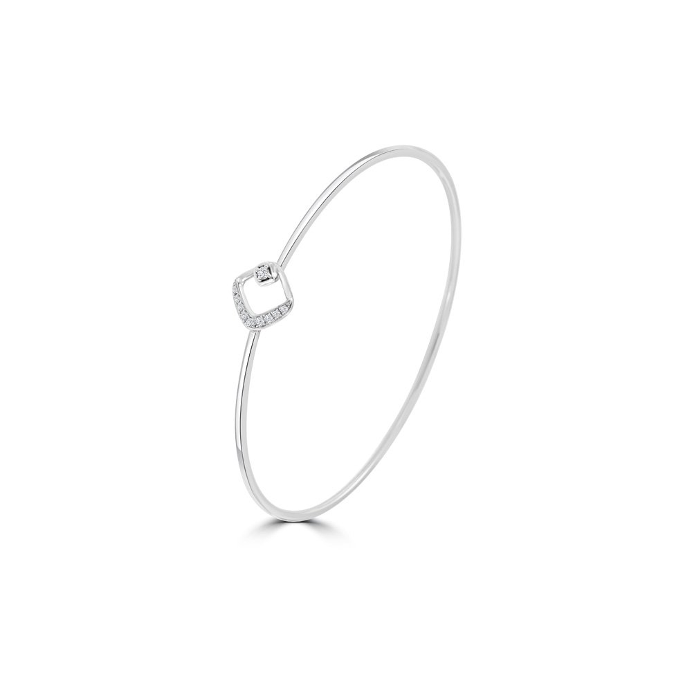 Diamond Open Geometric Bangle