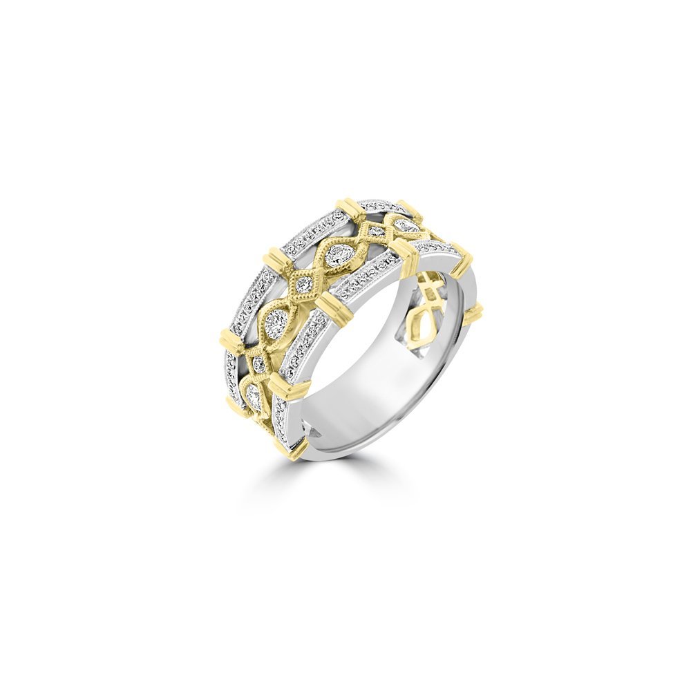 Diamond Filigree Openwork Ring