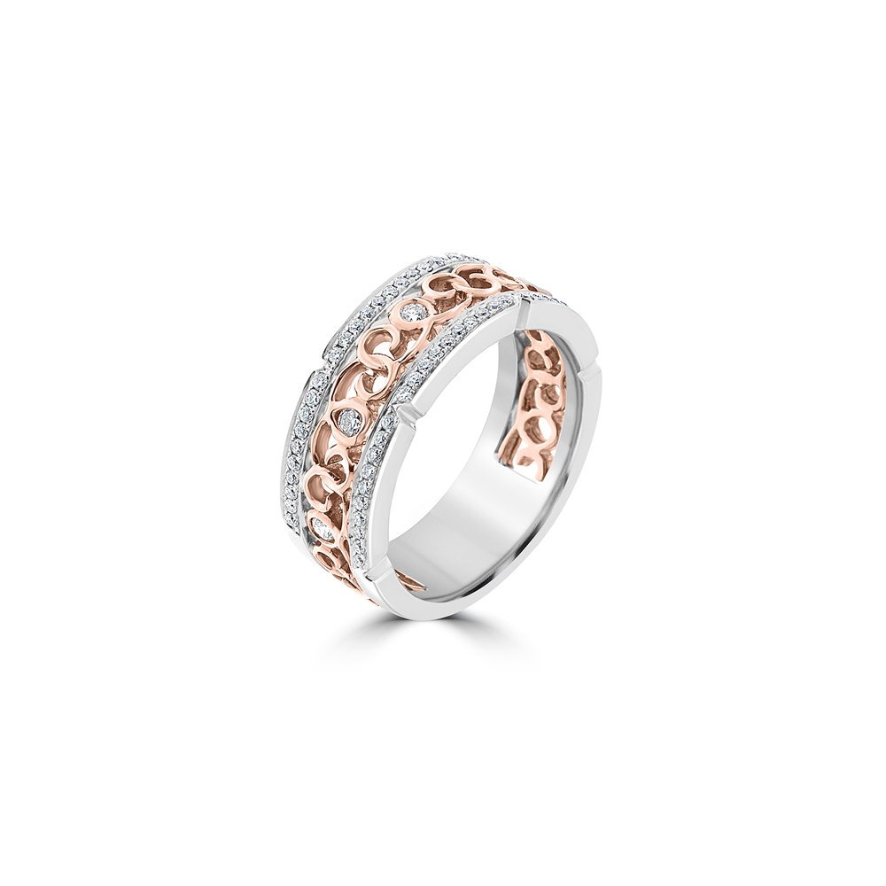 Diamond Filigree Openwork Ring