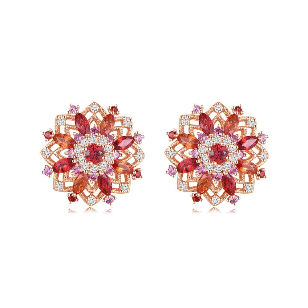 Multicolour Sapphire Diamond Kaleidoscope Earrings