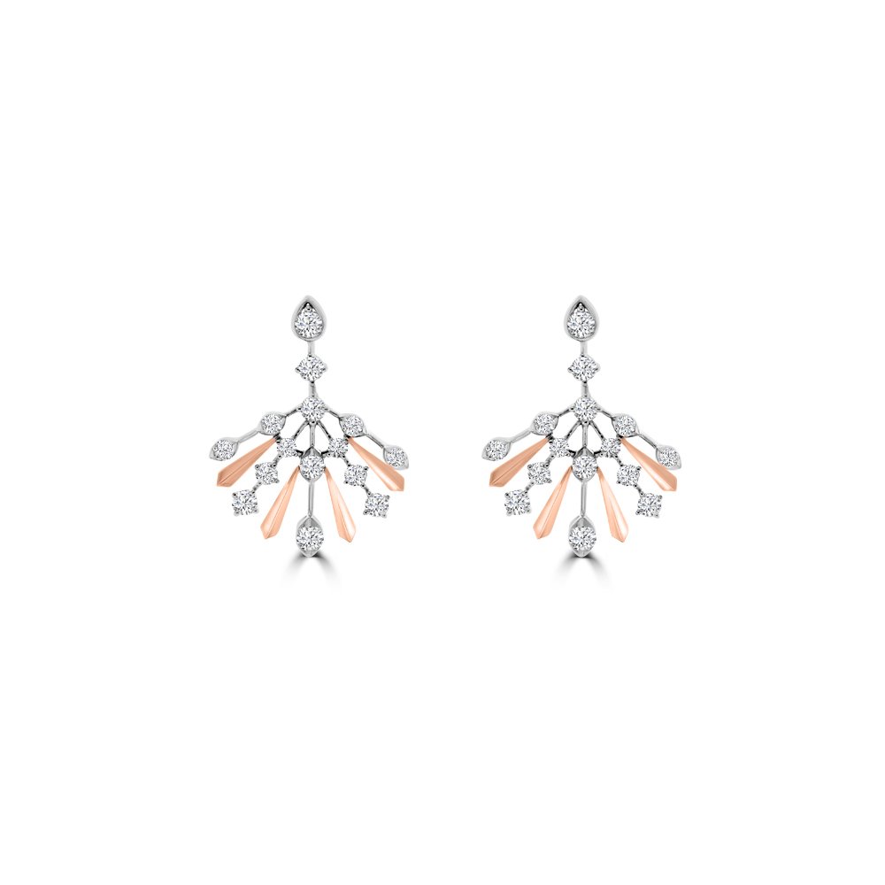Diamond Starlight Chandelier Stud Earrings