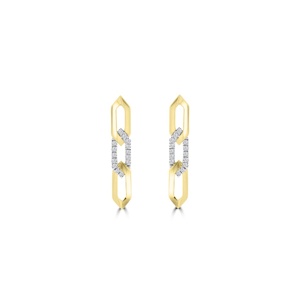Diamond Vertical Links Earrings