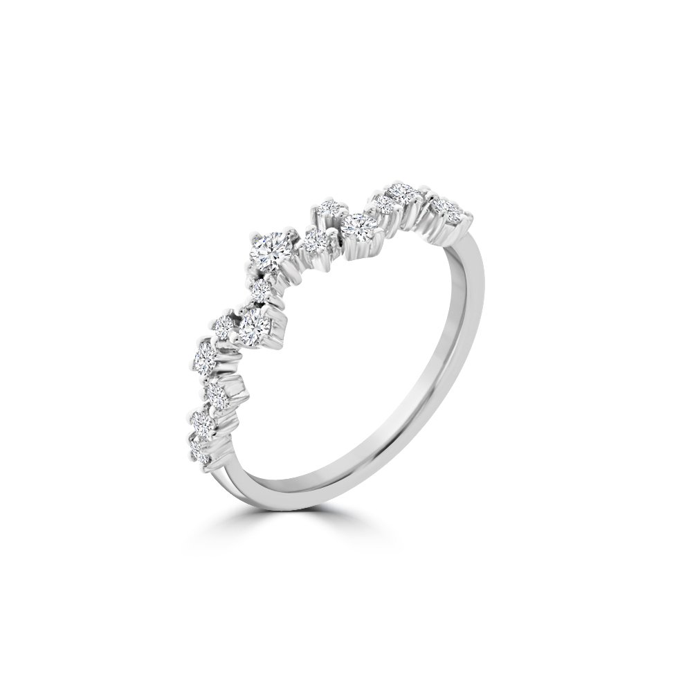 Diamond Sprinkle Cluster Ring