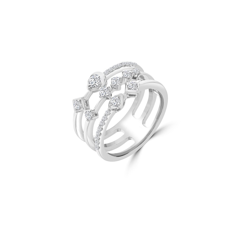 Diamond Starlight Multi Band Ring