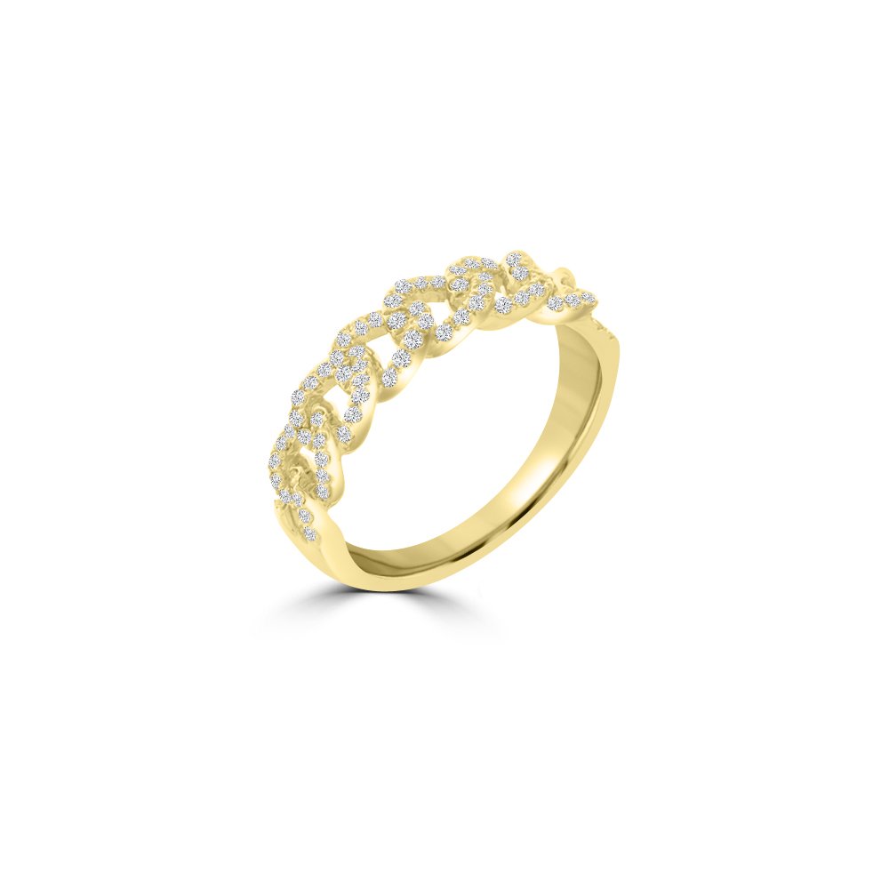 Diamond Chain Link Ring (S)