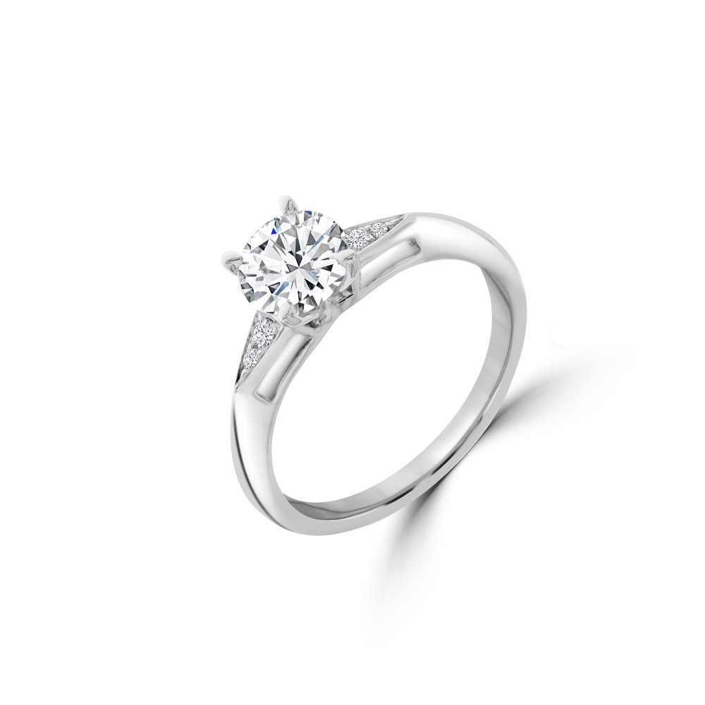 Diamond Tapered Engagement Ring