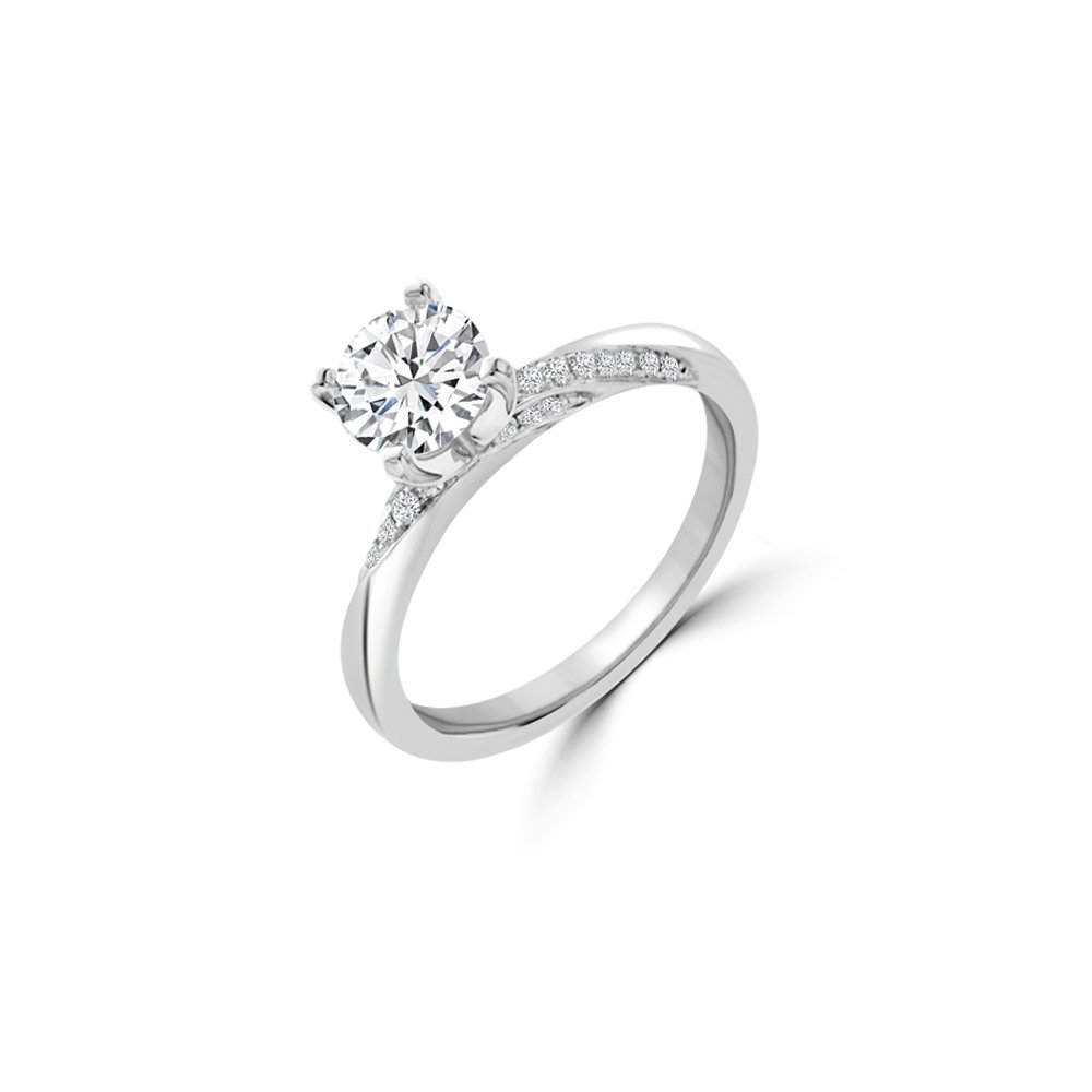 Diamond Twisted Vine Engagement Ring