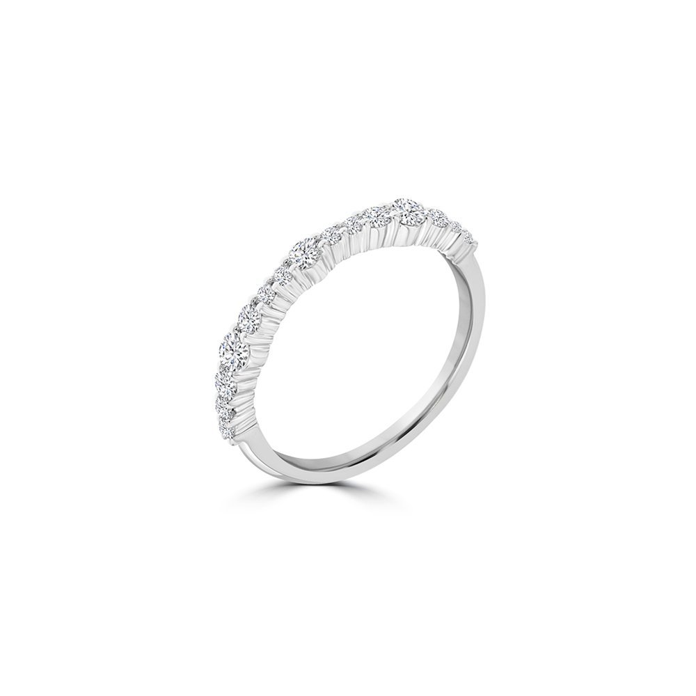 Diamond Shared Prong Matching Ring