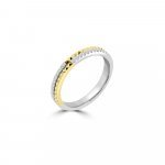 Diamond Pavé Pyramid Ring in 14K White Gold, 14K Yellow Gold