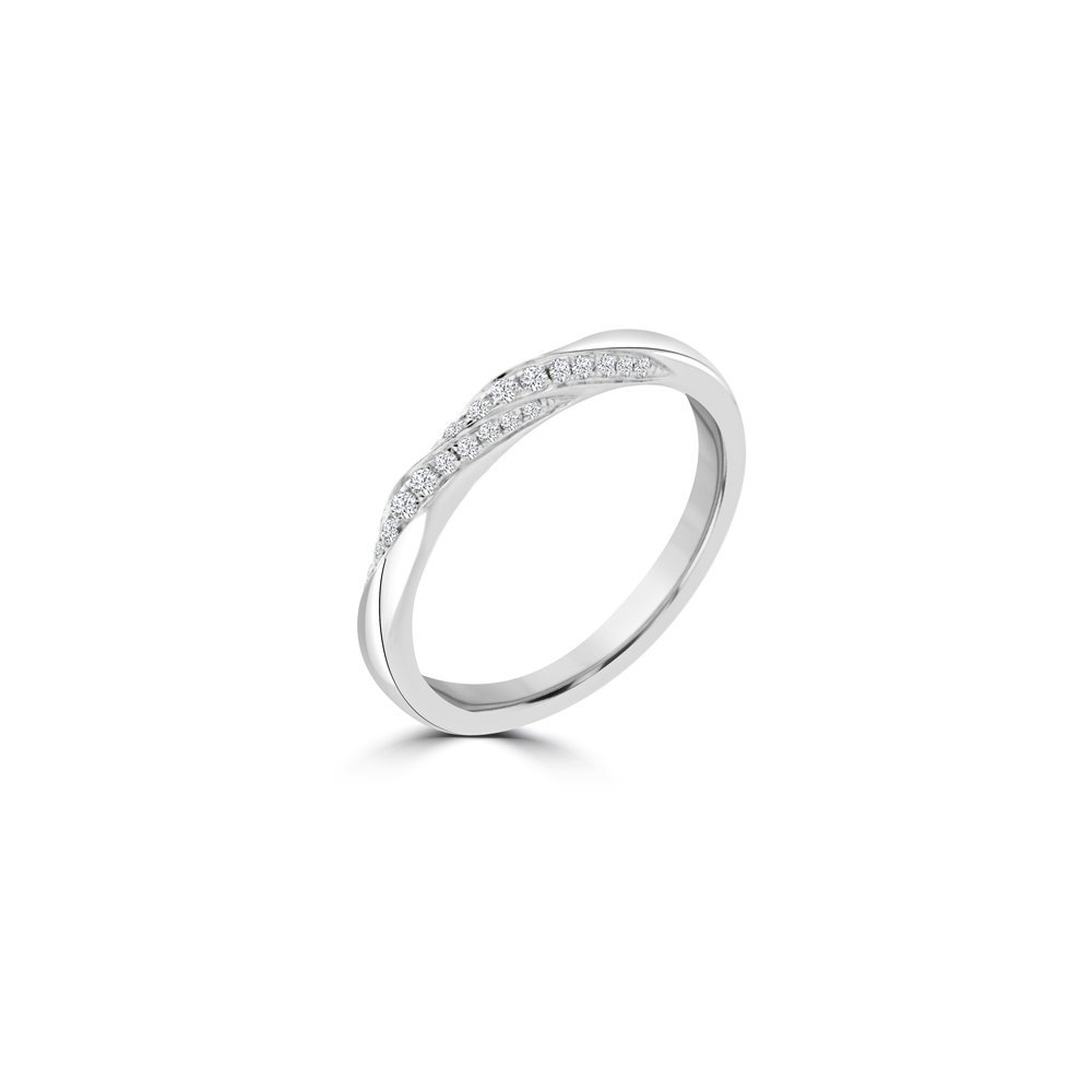 Diamond Twisted Vine Matching Ring
