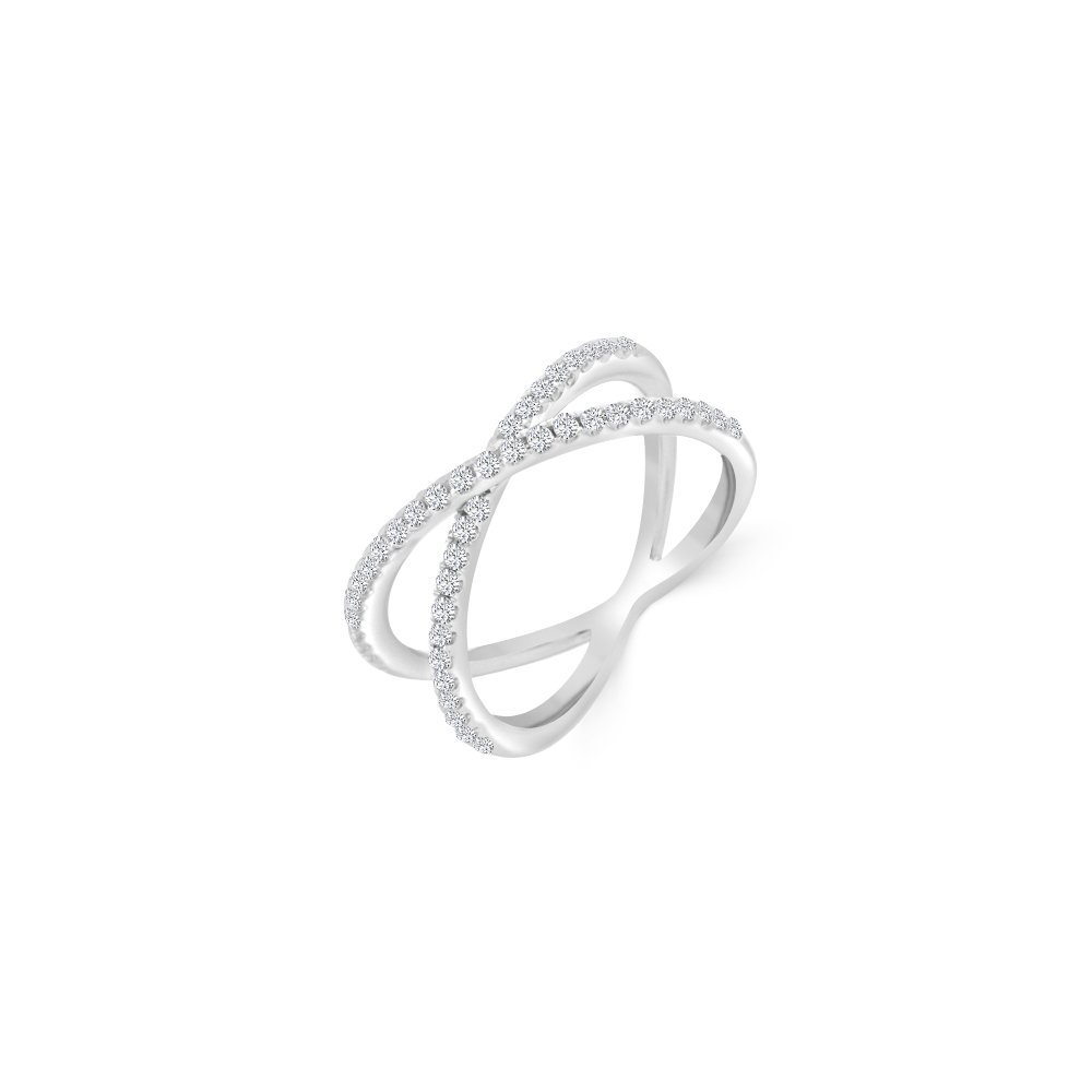 Diamond Criss Cross Ring