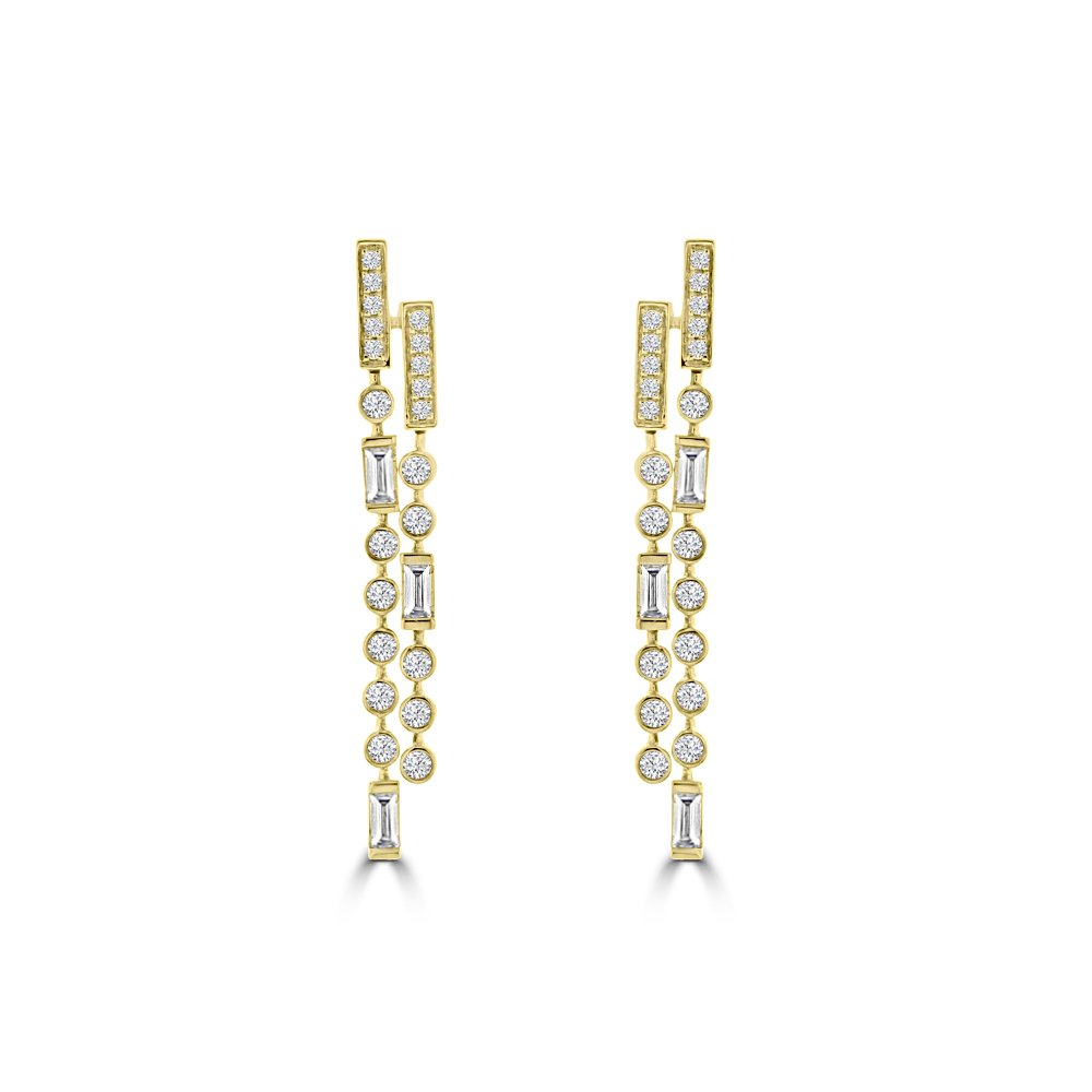Diamond Cascade Drop Earrings