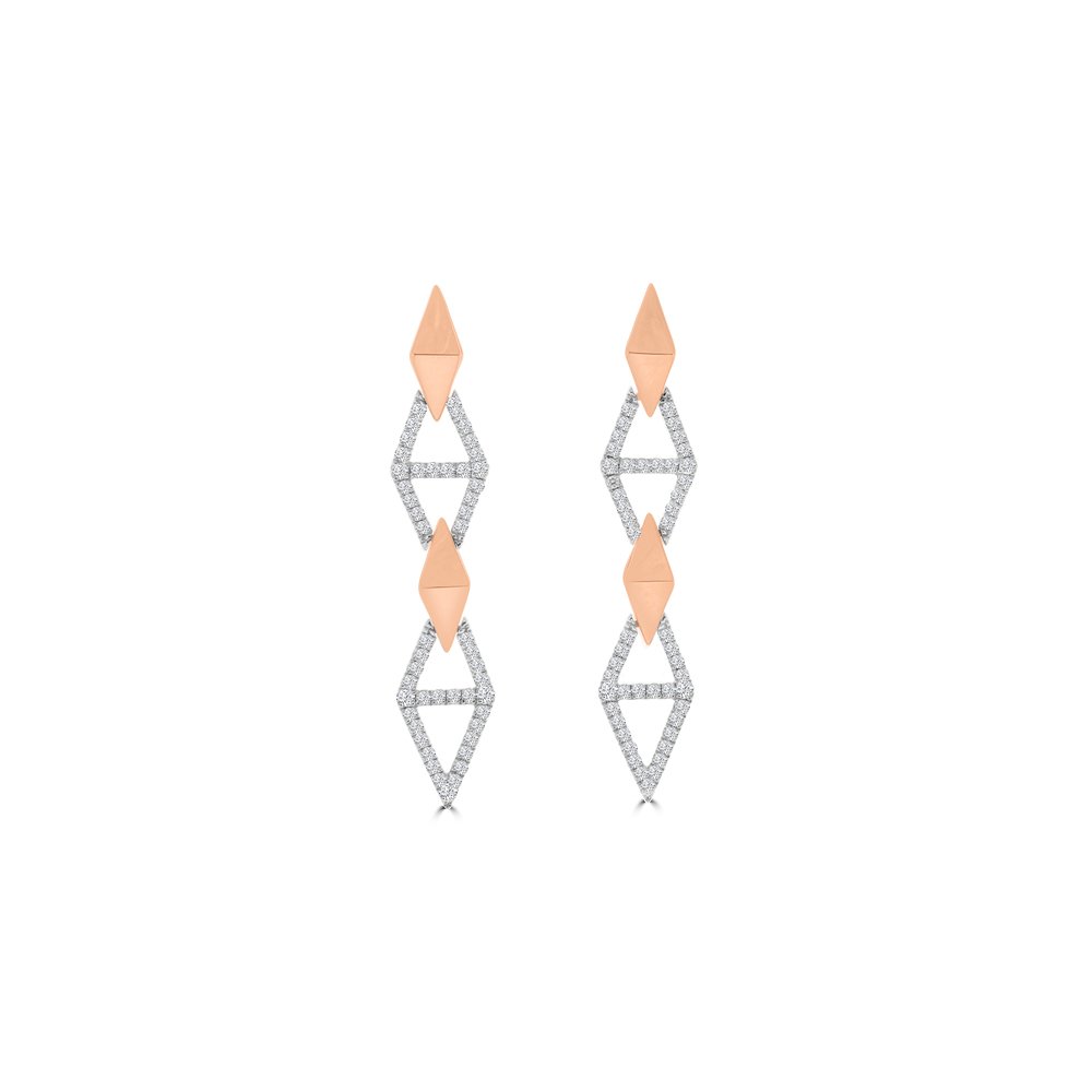 Diamond Links Drop Earrings