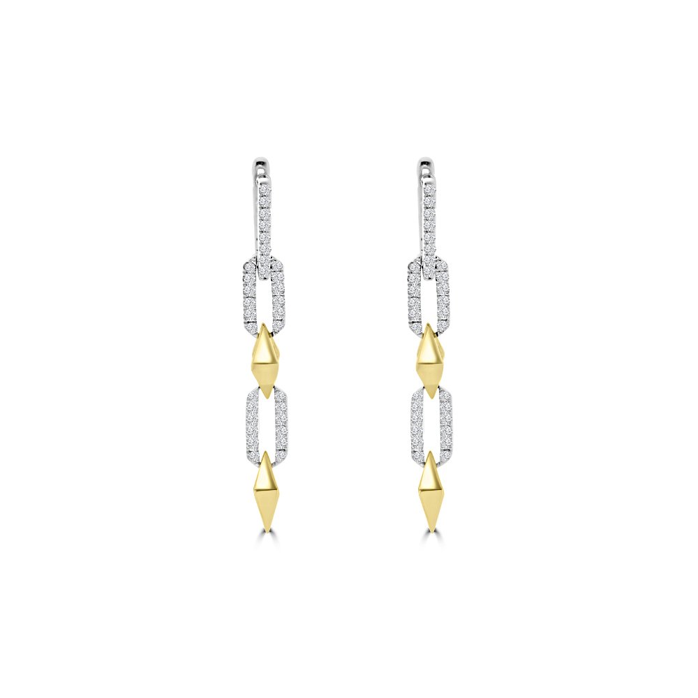 Diamond Links Drop Earrings