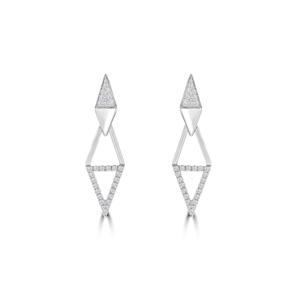 Diamond Links Drop Earrings