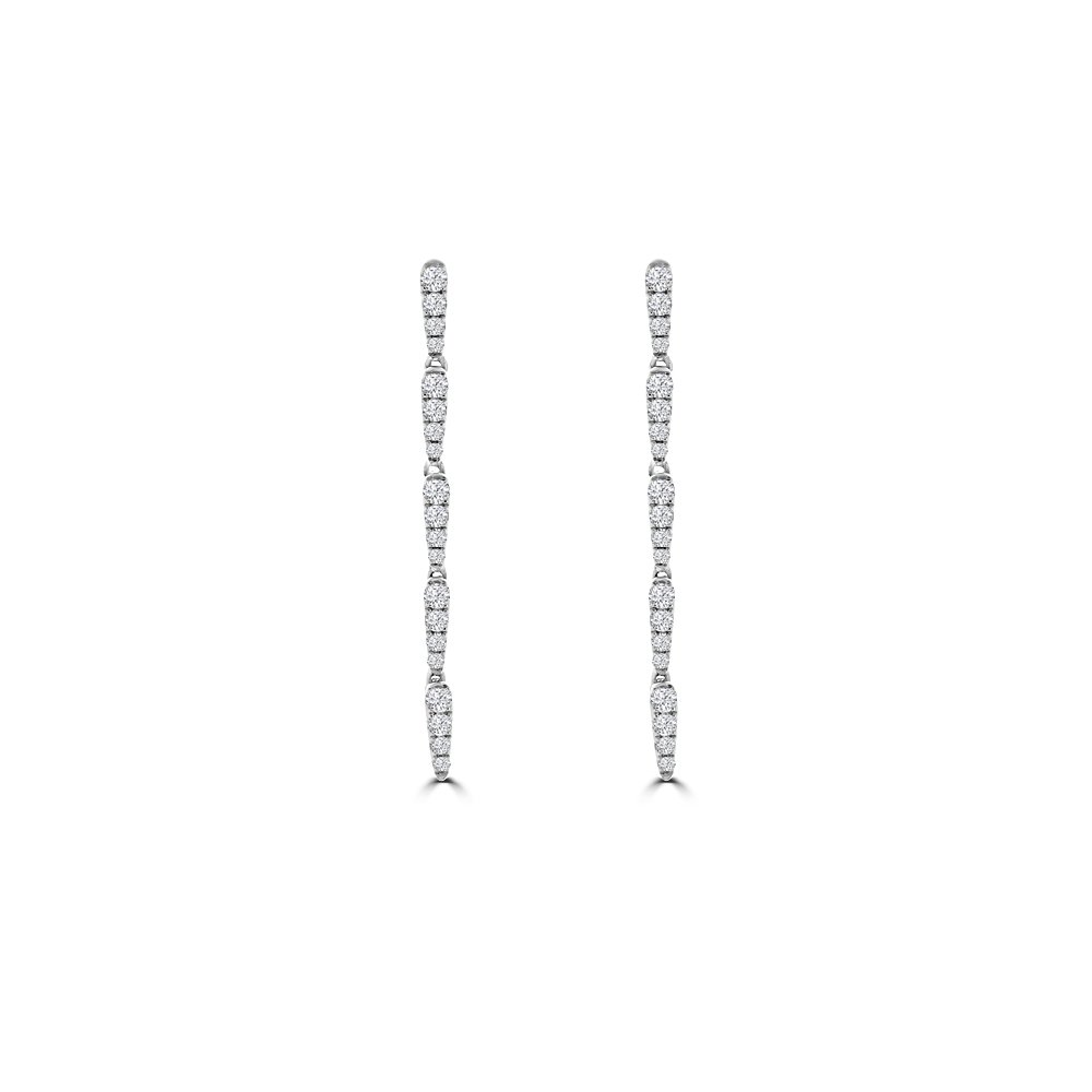 Diamond Vertical Drop Earrings