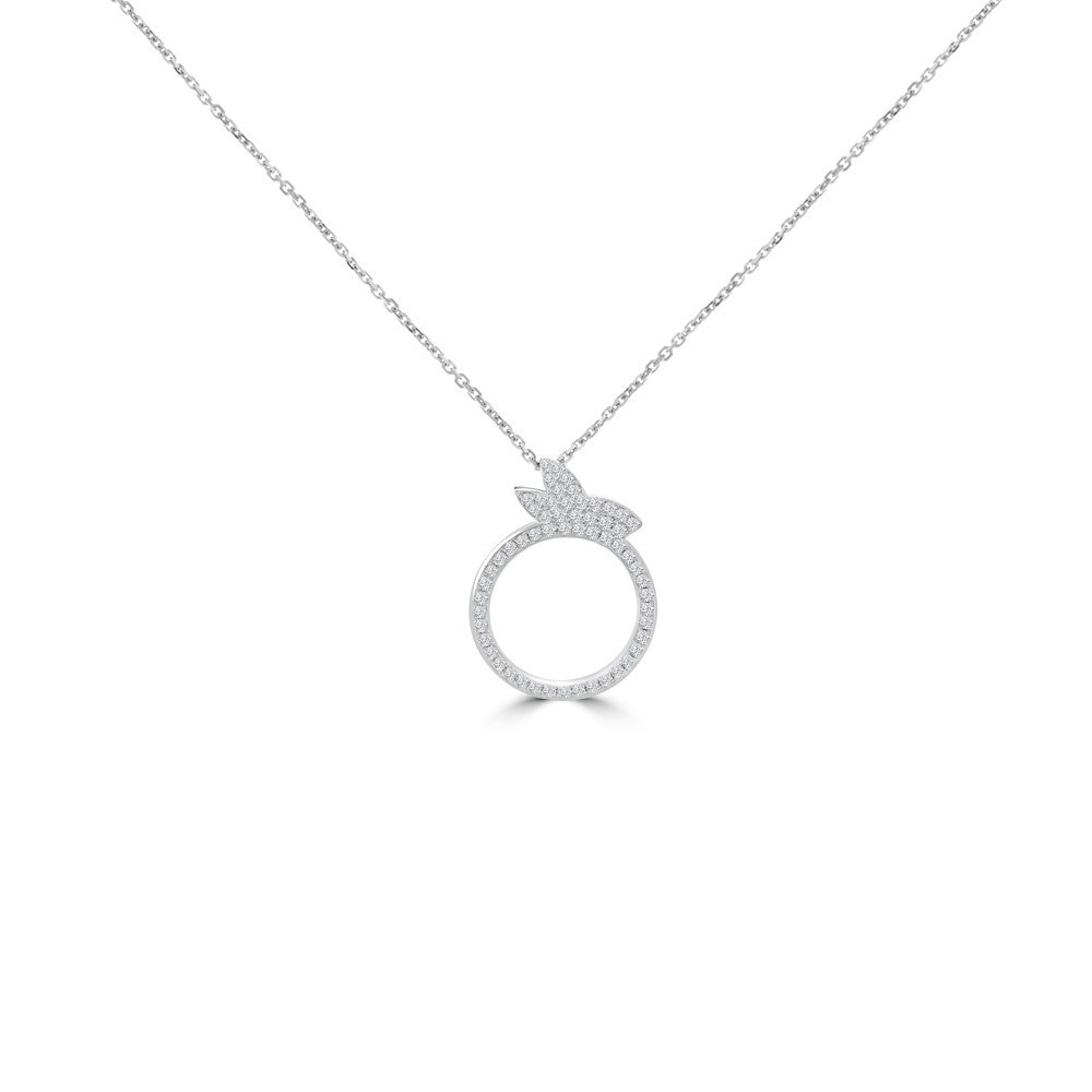 Diamond Pavé Bunny Pendant with Chain