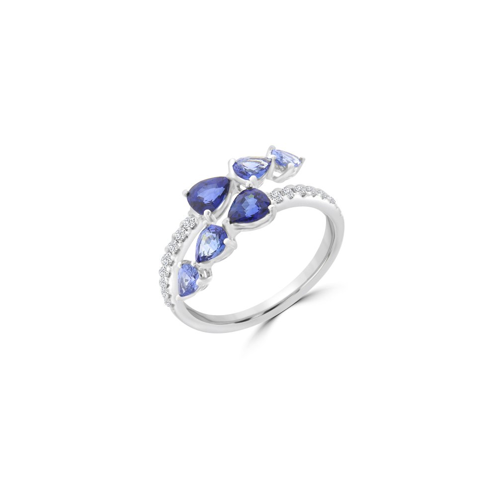 Ombré Sapphire Diamond Ring