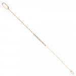 Diamond Paperclip Chain Bracelet in 18K Rose Gold