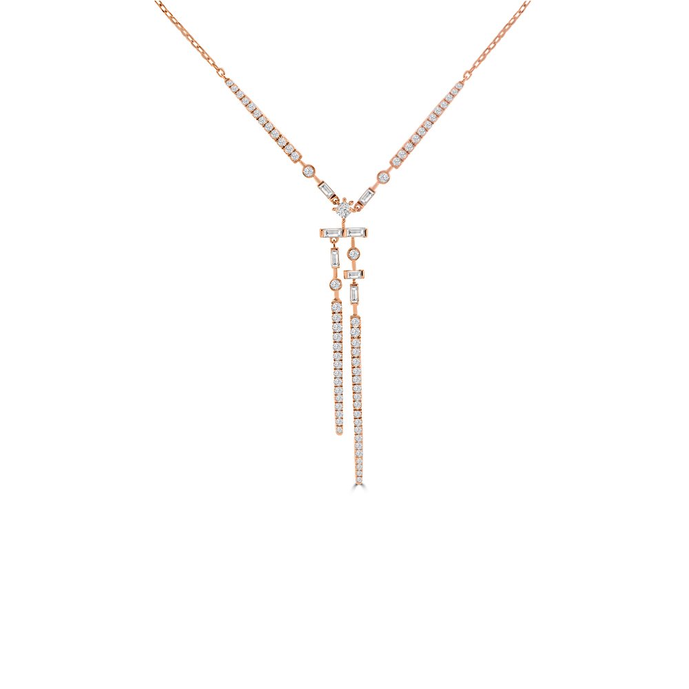 Diamond Cascade Y Drop Necklace