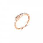 Diamond Teardrop Ring in 18K Rose Gold