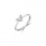 Diamond Heart Ring in 18K White Gold