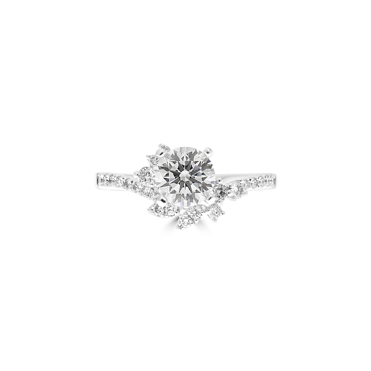 Diamond Scatter Cluster Setting Engagement Ring