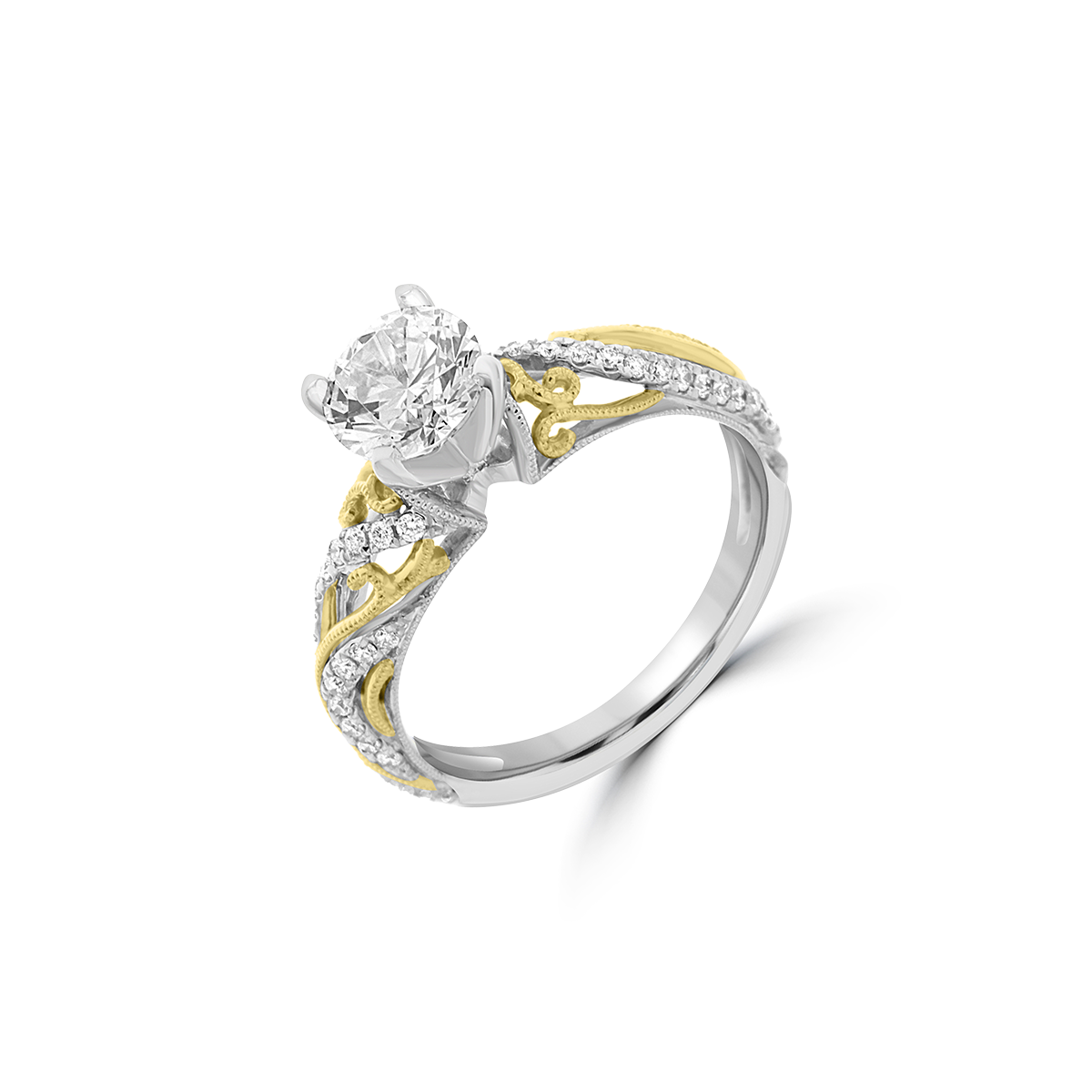 Diamond Filigree Engagement Ring