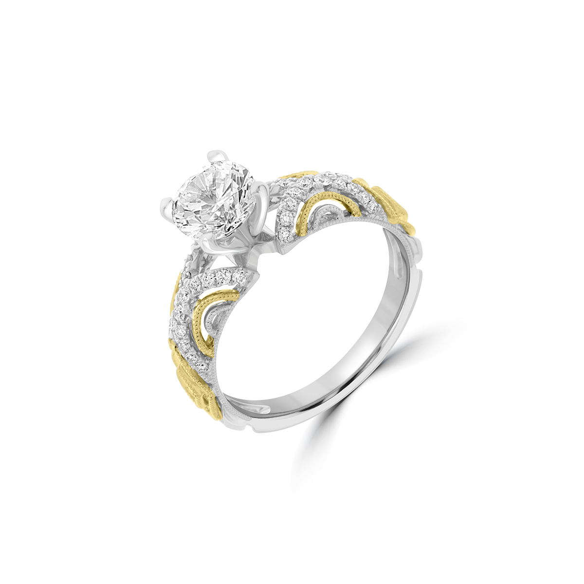 Diamond Filigree Engagement Ring