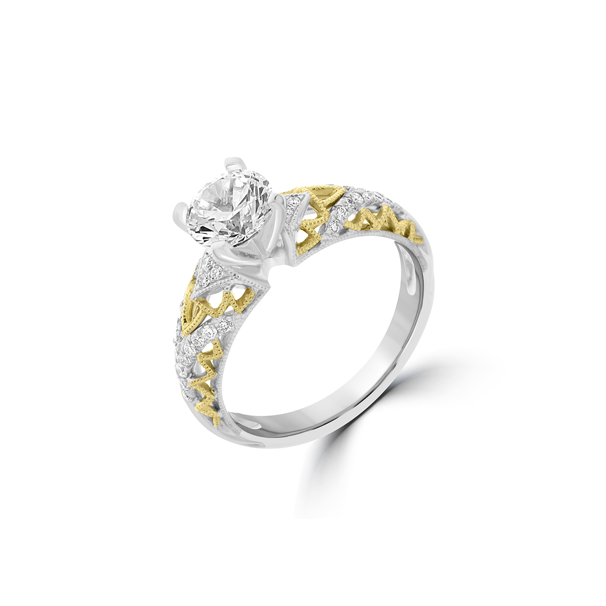 Diamond Filigree Engagement Ring