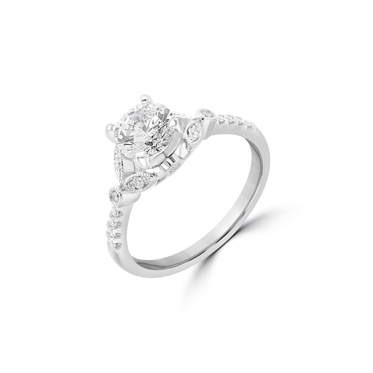 Diamond Cathedral Engagement Ring
