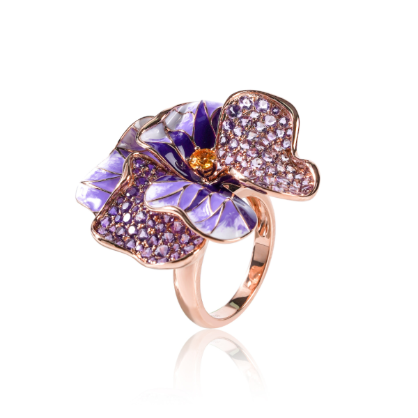 Enamel Amethyst Ring - Afternoon Tea - Fine Jewellery Reimaged