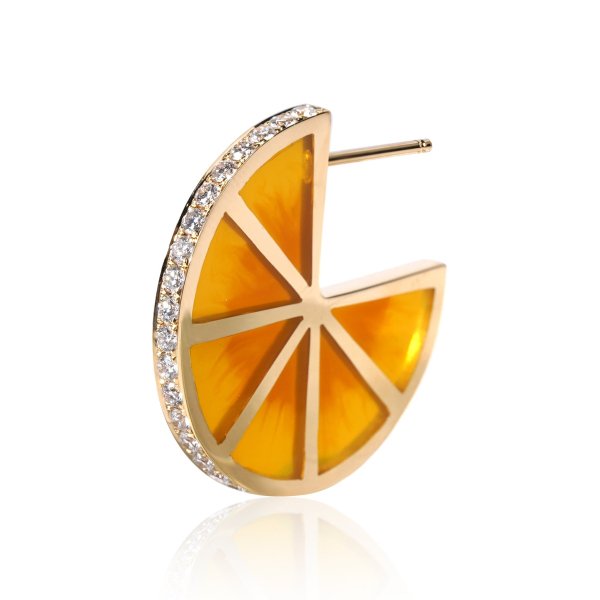 Enamel Diamond Earring - Afternoon Tea - Fine Jewellery Reimaged