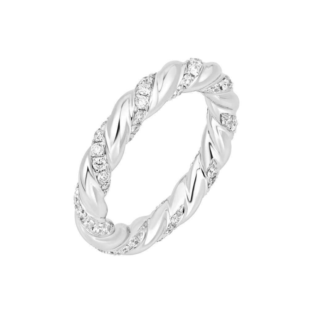White Gold Twisted Diamond Ring - Afternoon Tea - Fine Jewellery Reimaged