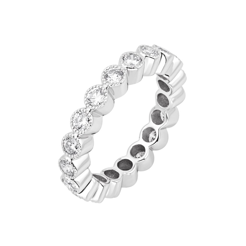 White Gold Milgrain Diamond Ring - Afternoon Tea - Fine Jewellery Reimaged