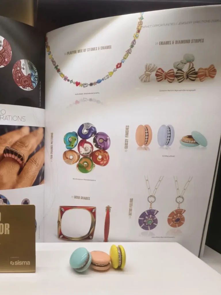 EJI 在 2025 年維琴察珠寶展大放異彩:榮登《2027 珠寶趨勢手冊》 4 Macarons style jewellery featured on Trendbook 2027