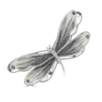 Diamond Embroidered Dragonfly Brooch (S) in 18K White Gold